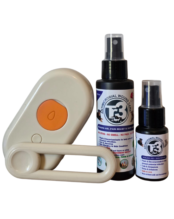 TR3 Antimicrobial & 3-1 Misting Brush with Handle - Pain Relief & Healing